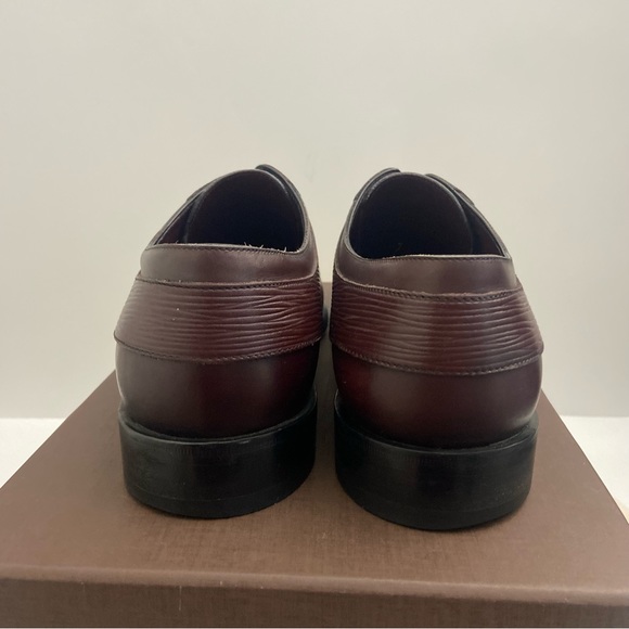 louis vuitton dress shoes brown LOUIS VUITTON Size 10 Ranger Derby Brown Beige Coated Canvas Chunky So –  Sui Generis Designer Consignment main image 1